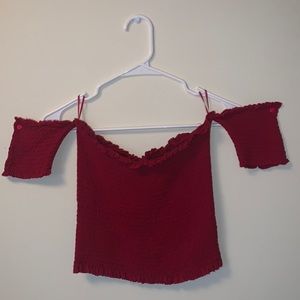 Staples red boutique crop top